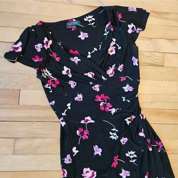 Vintage Lauren Ralph Lauren Floral Stretchy Dress - Picture 3 of 8